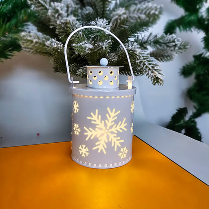 Nordic Style LED Christmas Candle Lanterns With Flickering Electronic Lights