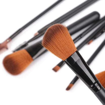 12 Piece Makeup Brush Set Blush Eyeshadow Eyelash Highlighter