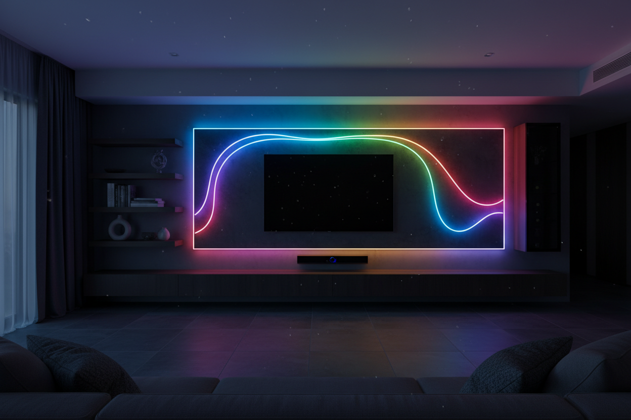 Flexible Neon Rope LED Strip TV Wall